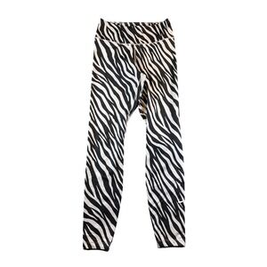 Nike Dri-FIT Zebra Print Leggings Womens Small Black White Animal Yoga Pants